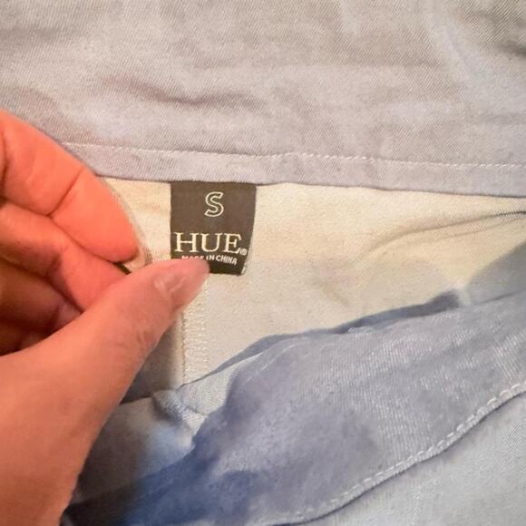 Hue Light‎ Blue Flare Pants w/ Front Slit – Size S 🌀 - Picture 4 of 5